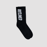 Outlined Black Socks White Outlined Slant (2 Pack)