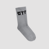 Outlined Grey Socks Black OT Wing (2 Pack)