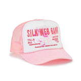 Sp5der Worldwide Silk Web Bank Trucker Hat Pink