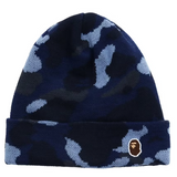 Bape Color Camo Knit Cap Navy Camo