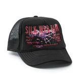Sp5der Worldwide Silk Web Bank Trucker Hat Black