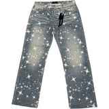 Purple Brand Embellish Star Jeans Light Indigo