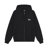 Stussy Basic Zip Up Hoodie Black
