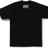 Bape Beige Logo Monogram Tee Black Tee