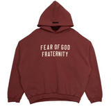 FOG Essentials Fleece FW24 Fraternity Hoodie Crimson