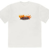 Travis Scott Cactus Jack Flames White Tee