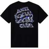 Anti Social Social Club FW23 Blue Fragment Bolt Black Tee