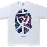 Bape Big Ape Head Neon Tokyo Kanji White Tee