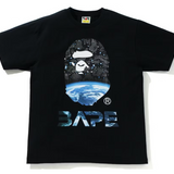 Bape Space Camo Ape Head World Black Tee