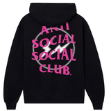 Anti Social Social Club Pink Half Tone Fragment Hoodie Black