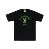 Bape ABC Green Camo College Tee Black (SS25)