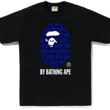 Bape By Bathing Ape Blue Monogram Black Tee