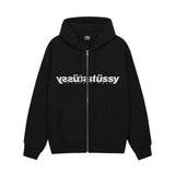 Stussy Mirror Zip Up Hoodie Black