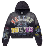 Vale Forever Blasted Zip Up Hoodie Black