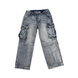Ksubi Van Winkle Baggy Cargo Light Indigo Washed Jeans