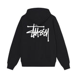 Stussy Basic Zip Up Hoodie Black