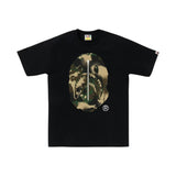 Bape Green Map Camo Black Tee