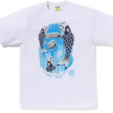 Bape Koinobori Waterfall Ape Head Tee White