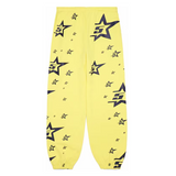 Sp5der Worldwide 5TAR AOP Sweatpants Yellow