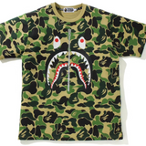 Bape Big ABC Green Camo Shark Tee