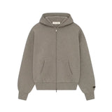 FOG Essentials FW25 Classic Zip Up Hoodie Homestead Heather Black Font