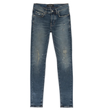 Purple Brand Limited Edition Torn Dark Paint Skinny Jeans Indigo