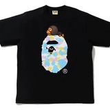 Bape Big Ape Head Milo Multi Camo Black Tee