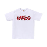 Bape Red Color Camo Balloon White Tee