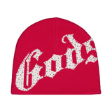 Godspeed OG Logo Studded Beanie Red/White