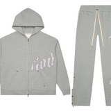 Godspeed OG Logo Sweatsuit V2 "Grey/Silver Satin"