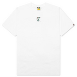 Bape Liquid Camo Small Ape Face Tee White