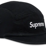 Supreme FW25 Washed Chino Twill Camp Cap Black