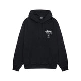 Stussy World Tour Pigment Dyed Hoodie Black