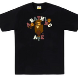 Bape College Colors Milo Black Tee