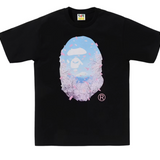 Bape Sakura Photo Ape Head  Black Tee (SS26)