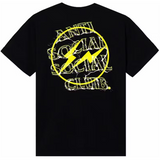 Anti Social Social Club FW23 Yellow Fragment Bolt Black Tee