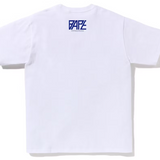 Bape Monogram Logo Navy Tee White