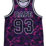 Bape Purple Camo Basketball Jersey