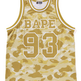 Bape Yellow Camo Basketball Jersey