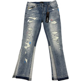 Purple Brand Distressed Repair Jeans Washed Indigo