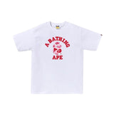 Bape ABC Pink Camo College Tee White (SS25)
