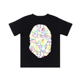 BAPE Big Ape Head Neon Camo Tee Black
