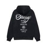 Stussy World Tour Pigment Dyed Hoodie Black