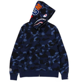 Bape Color Camo Shark Full Zip Hoodie Navy (FW24)