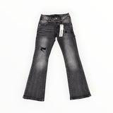 Purple Brand Knee Slit Washed Black Jeans