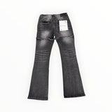 Purple Brand Knee Slit Washed Black Jeans