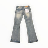 Purple Brand White Paint Splatter Light Indigo Jeans