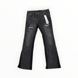 Purple Brand Paint Splatter Repair Jeans Black