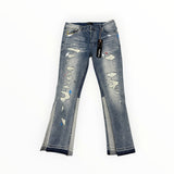 Purple Brand Distressed Repair Jeans Washed Indigo