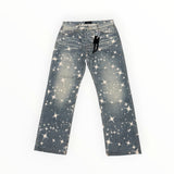 Purple Brand Embellish Star Jeans Light Indigo